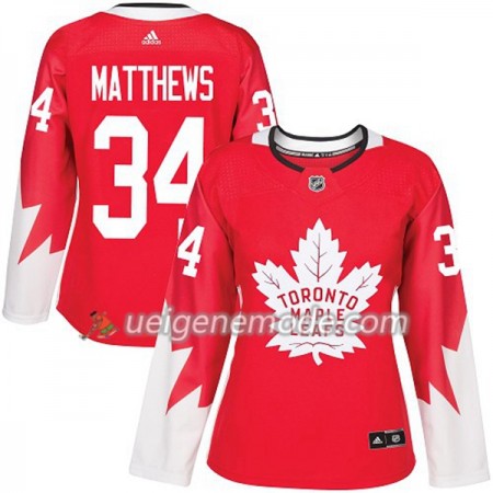 Dame Eishockey Toronto Maple Leafs Trikot Auston Matthews 34 Adidas 2017-2018 Rot Alternate Authentic